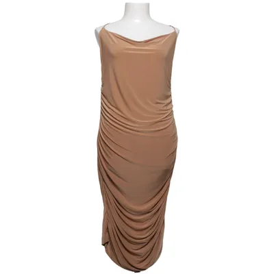 Jurk (Bruin) van Femme Luxe Elastaan, Polyester