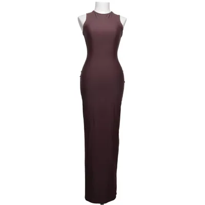 Robe longue (Marron) de Boohoo Élasthane, Polyester