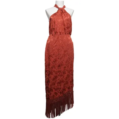 Halternek jurk (Oranje) van Mango Polyester, Viscose