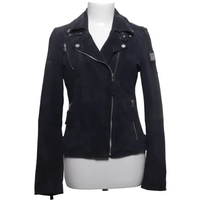 Bikerjack (Zwart) van Freaky Nation Katoen, Leer, Polyester