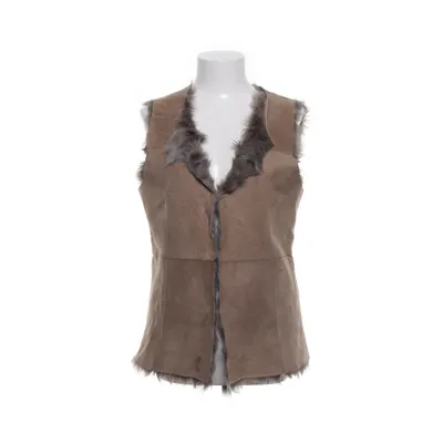 Bont gilet (Bruin, Grijs) Wol
