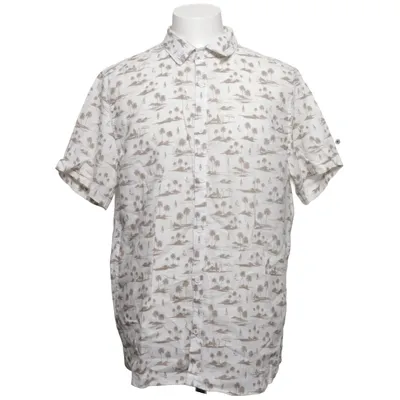 Chemise à manches courtes (Blanc, Marron) de Jean Pascale Coton, Lin
