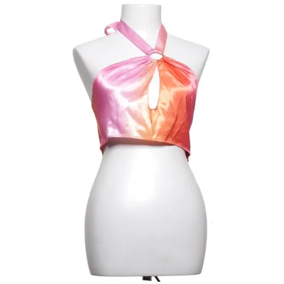 Haltertop (Roze, Oranje, Meerkleurig) van NA-KD Elastaan, Polyester