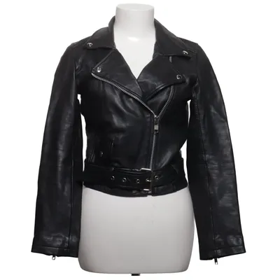 Bikerjack (Zwart) van Meotine Leer, Polyester