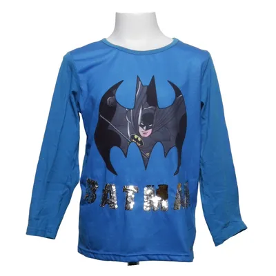 T-shirt à manches longues (Bleu) de Batman Coton, Polyester