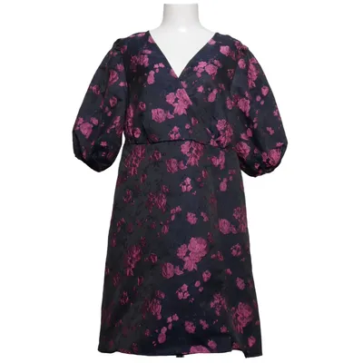 Klänning (Svart, Rosa) från Zizzi Polyester