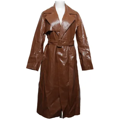 Frakke (Brun) fra Missguided Polyester, Polyurethan