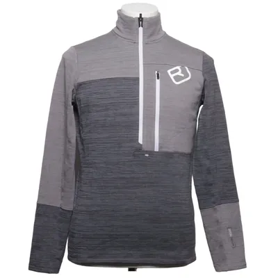 Fleece trui (Grijs) van Ortovox Elastaan, Merinowol, Polyester