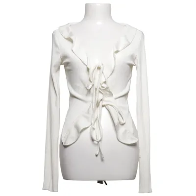 Slå-om top (Hvid) fra Dazy Elastan, Polyester, Viscose