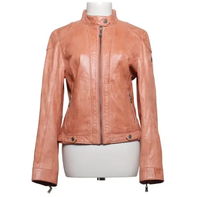 Läderjacka (Orange) från Gipsy Bomull, Skinn, Polyester