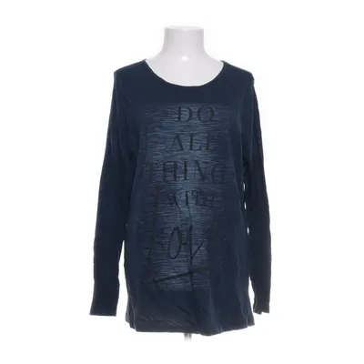 Lange mouwen shirt (Blauw) van Zizzi Katoen