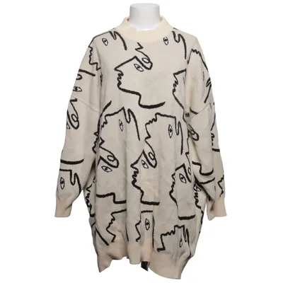 Sweater (Beige, Black) from Monki Cotton