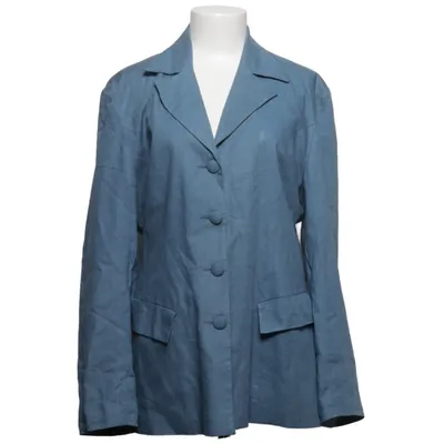 Blazer (Blauw) van Randigarutan Acetaat, Linnen, Viscose