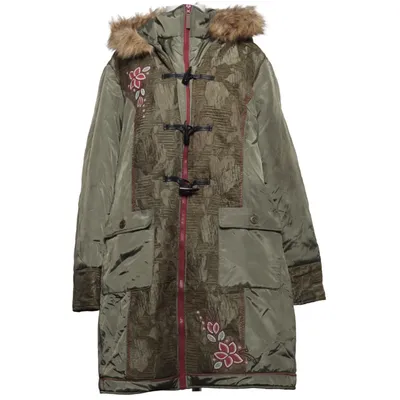 Duffle coat (Vert) de Rainbow Polyester, Viscose