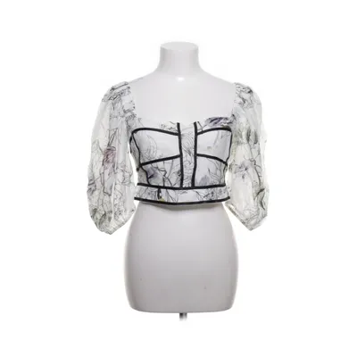 Crop top (White, Multicolored) from Karen Millen