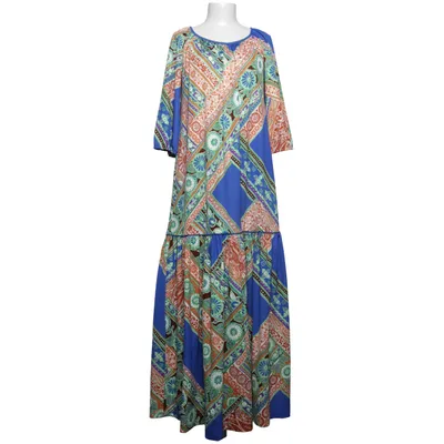 Maxi dress (Blue, Multicolored) from Tori Richard Polyester