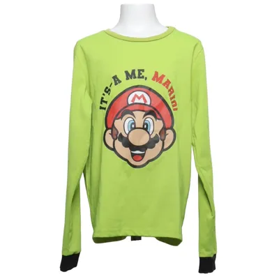 Långärmad t-shirt (Grön, Svart, Flerfärgad) från Super Mario Polyester