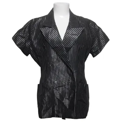 Top (Black, White) from Michael Sturm Cotton, Linen, Polyamide, Polyester