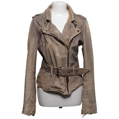 Veste de motard (Marron) de Muubaa Coton, Cuir, Polyester