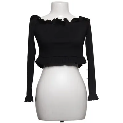 Crop top (Zwart) van Stylewise Elastaan, Polyester