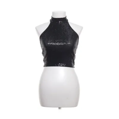 Halterneck top (Sort) fra Pull & Bear Elastan, Metallfiber, Polyamid