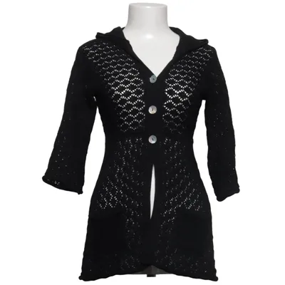 Cardigan (Black) from Natural Style Cotton, Linen