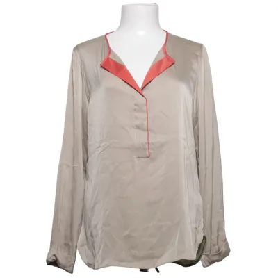 Bluse (Beige, Rød, Grøn) fra Van Laack Elastan, Silke