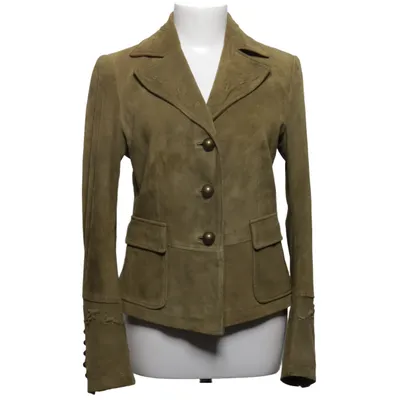 Leather blazer (Brown) from Meindl Cotton, Leather, Viscose
