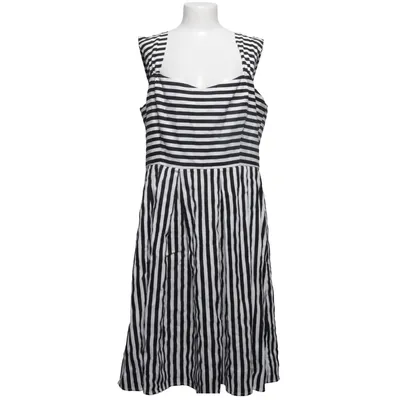 Dress (Black, White) from Collectif Vintage Cotton, Elastane, Polyester