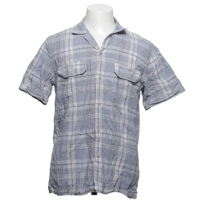 Chemise à manches courtes (Bleu, Blanc) de Murrey Coton, Lin