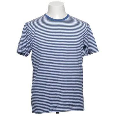 T-shirt (Blå, Hvid) fra Sunspel Bomuld