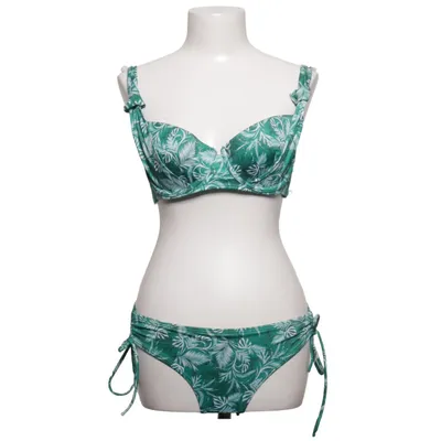 Bikini (Green, White) from Rebecca Elastane, Polyester