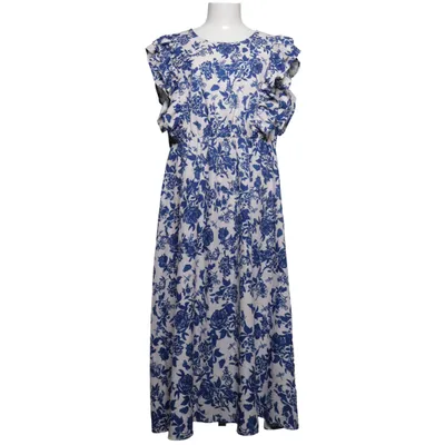 Maxikjole (Blå, Hvid) fra Shein Curve Polyester
