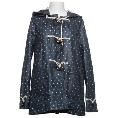 Rain jacket (Blue, White) from Dreimaster Cotton, Polyester