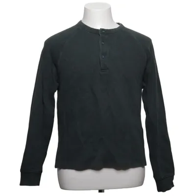 Henley shirt (Groen) van Zara Katoen, Elastaan