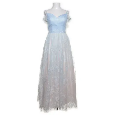 Aftonklänning (Vit, Blå) från Jjs House Polyester