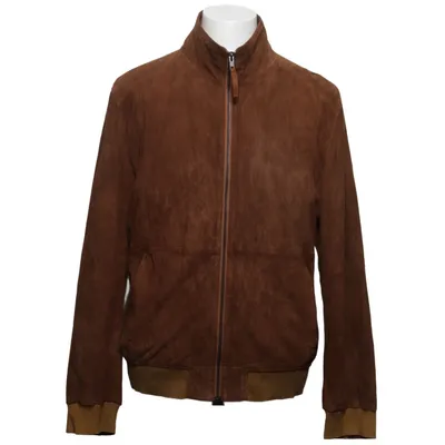 Leren jack (Bruin) van Trapper Leer, Polyester