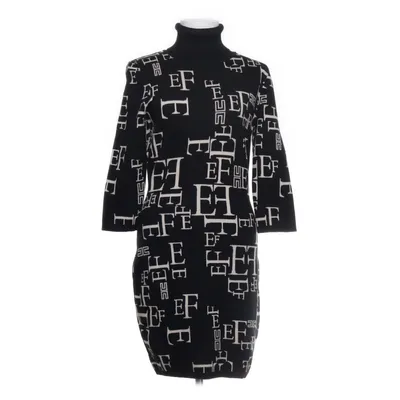 Jurk met col (Zwart, Wit) van Elisabetta Franchi Viscose, Polyamide, Polyester