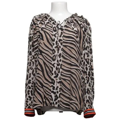 Bluse (Sort, Beige, Flerfarvet) fra Marc Cain Silke, Viscose