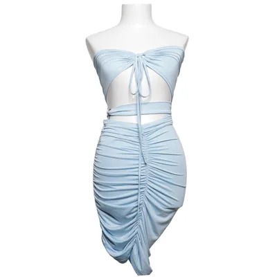 Kjole (Blå) fra D&M Elastan, Polyester