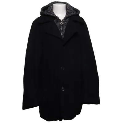Manteau (Noir) de Outernational Polyester, Laine