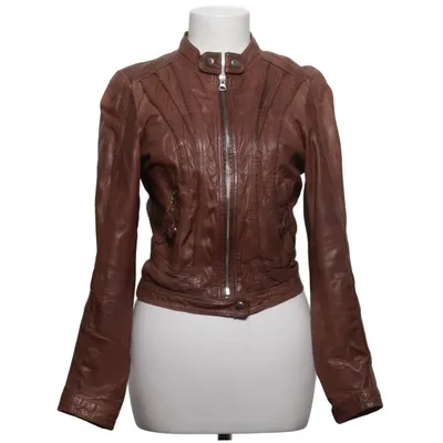 Läderjacka (Brun) från Rock'n Blue Bomull, Skinn