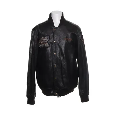 Læderjakke (Sort) fra Ed Hardy by Christian Audigier Læder, Polyester