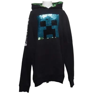 Capuchon sweater (Zwart, Blauw) van Mojang Katoen, Polyester