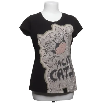 T-shirt (Zwart) van Monte Cervino Katoen, Elastaan