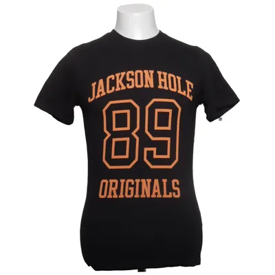 T-shirt (Schwarz, Orange) von Jackson Hole Bio-Baumwolle