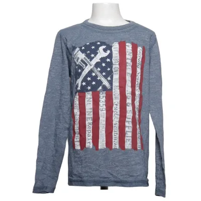 Long sleeve T-shirt (Blue, Multicolored) from Earthbound Cotton, Polyester, Viscose