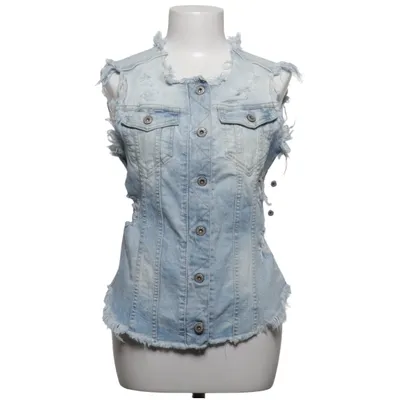 Spijker gilet (Blauw) van Susy Mix Katoen, Elastaan