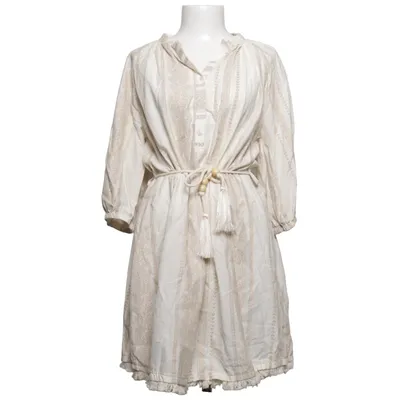 Robe (Beige, Blanc) de Senes Coton, Polyester