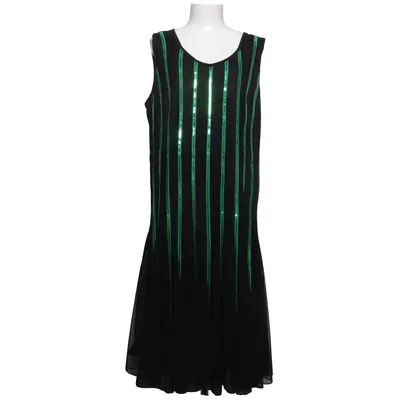Jurk (Zwart, Groen) van Komplimente Katoen, Elastaan, Polyester